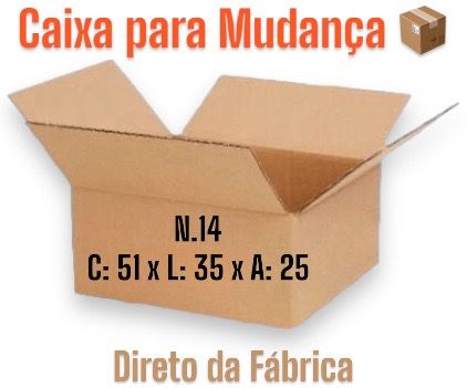 Caixa de Papelão Mudança e Transporte N.14 - 51x35x25