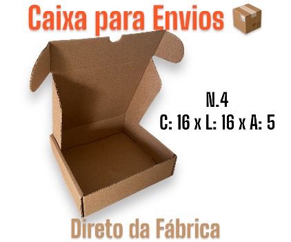 Caixa de Papelão Envios / Ecommerce  N.4 - 16x16x5