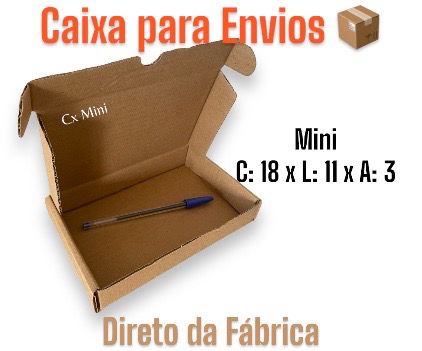 Caixa de Papelão Envios / Ecommerce Mini - 18x11,5x3