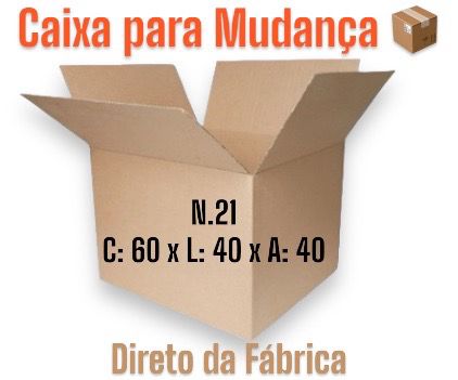 Caixa de Papelão Mudança e Transporte N.21 - 60x40x40