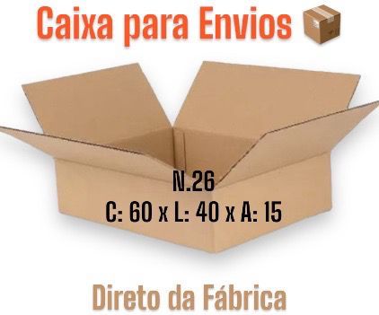 Caixa de Papelão Envios / Ecommerce N.26 - 60x40x15