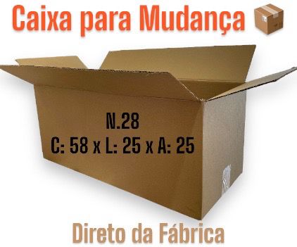 Caixa de Papelão Mudança e Transporte N.28 - 58x25x25
