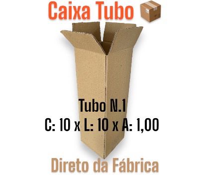 Caixa de Papelão Envios / Ecommerce Tubo 1 - 10x10x1,00