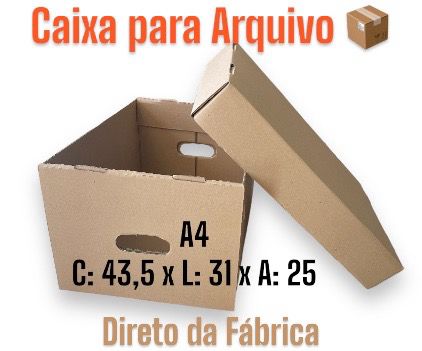 Caixa de Papelão Mudança e Transporte A4 - 43,5x31x24,5