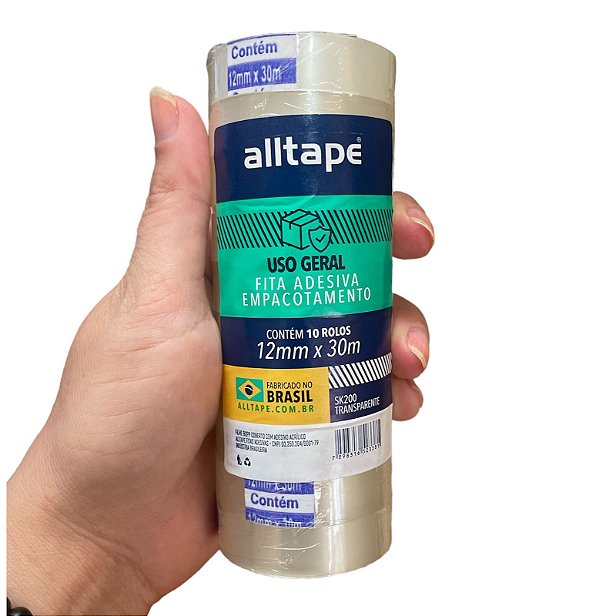 Fita Adesiva Transparente Durex Mini 12x30m - Alltape