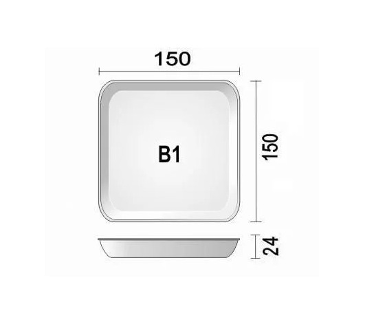 Bandeja Isopor B1 Rasa 100 unidades