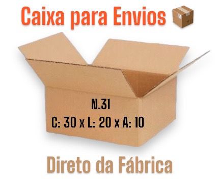 Caixa de Papelão Envios / Ecommerce N.31 - 30x20x10