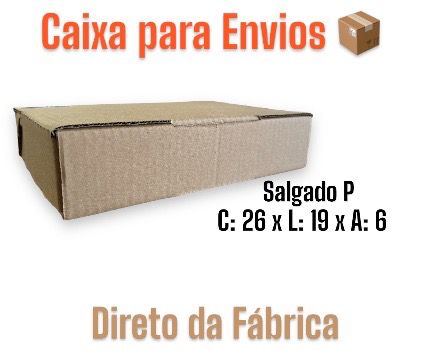 Caixa de Papelão para Salgado Tam P - 26x19x6