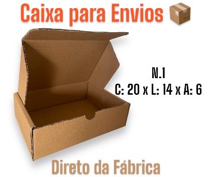 Caixa de Papelão Envios / Ecommerce  N.1 - 20x14x6