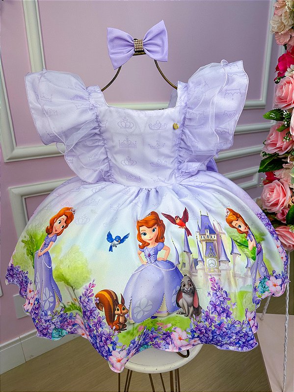Vestido Temático Kids Princesa Sofia (VESTTMTKIDSSOFIA)