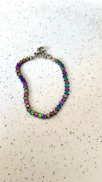 Pulseira hematita estrela furta cor
