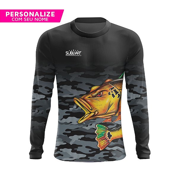 Camisa Pesca Dry UV Militar Black | Subliart Sports - Subliart Sports
