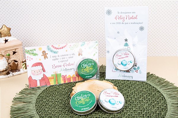 Cartão de Natal com Vela Aromática - 20 gr.