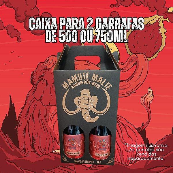 Caixa para 2 garrafas de 500 ou 750ml