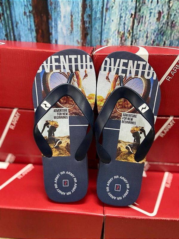 Chinelo R. Army Masculino Adventure Cinza