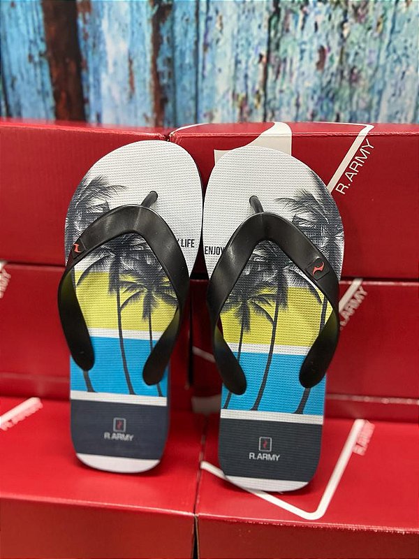 Chinelo R. Army Masculino Praia Preto