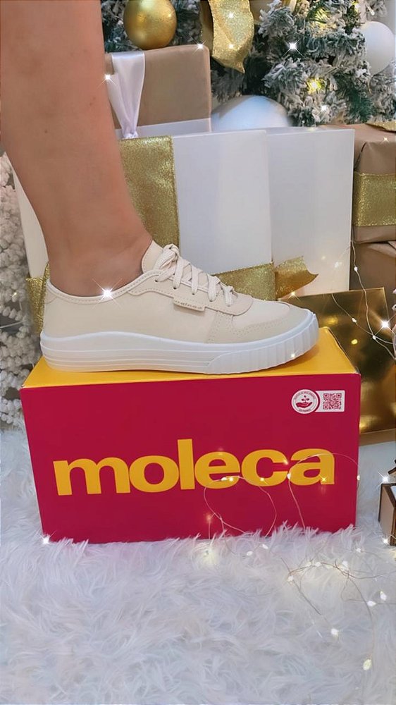 Tênis Moleca Casual Creme