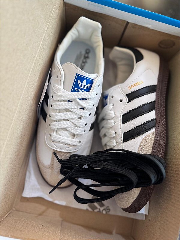 Tênis Samba Casual Branco/Preto
