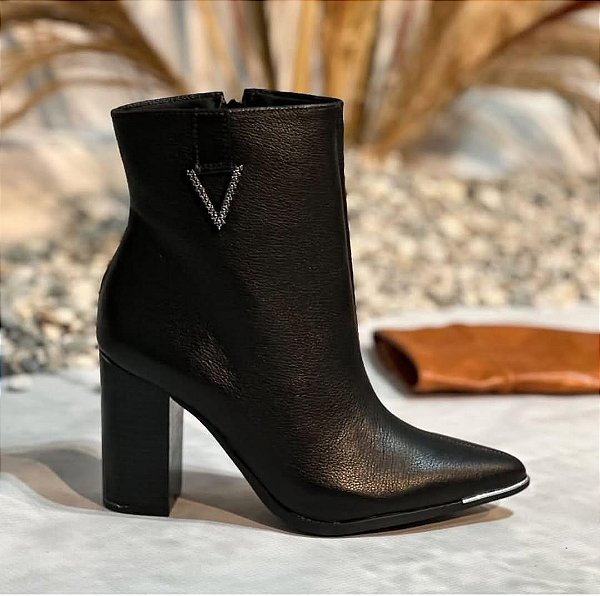 Bota Via Marte Couro Preta