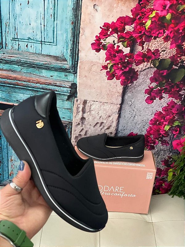 Tênis Modare Slip On Preto
