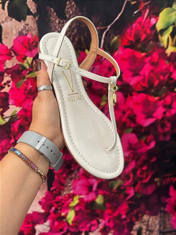 Sandália Vizzano Rasteira Branca