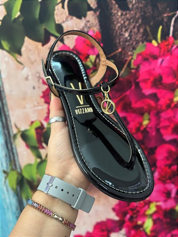 Sandália Vizzano Rasteira Preta