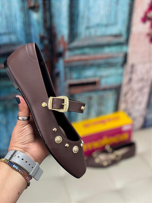 Sapatilha Moleca Flat Chocolate