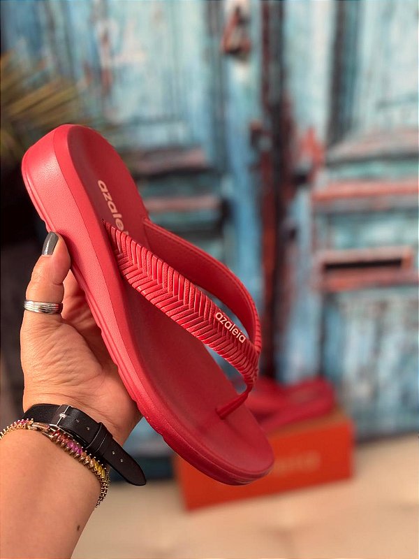 Tamanco Azaleia Anabela Vermelho
