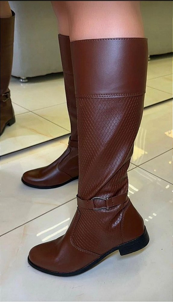 Bota SK Cano Longo Marrom