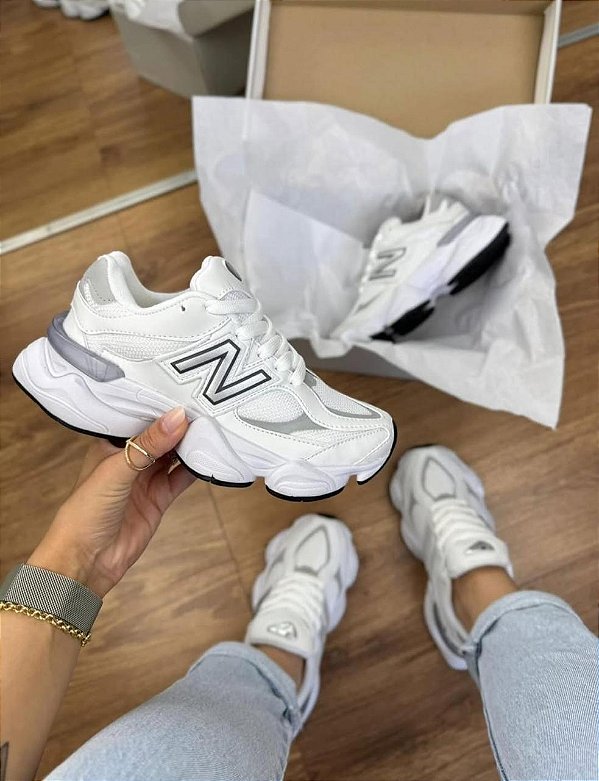 Tênis New Balance Sneaker Branco/Cinza