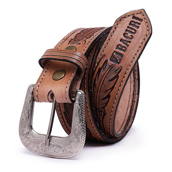 CINTO MASCULINO DETALHE PENA