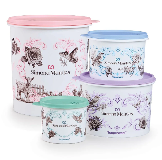 Tupperware® Kit Simone Mendes Retorno Às Origens - 500ml + 1.1l + 2.4l + 3.7l