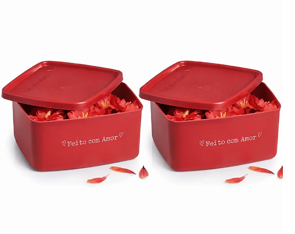 Tupperware® Kit Jeitosinho 400ml - Feito com Amor - 2 unid