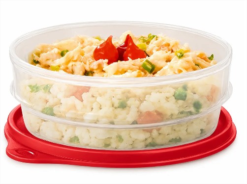 Tupperware® Tupper® Pote Dinâmico Translúcido com Tampa Vermelha - 400ml