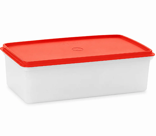 Tupperware® Maxi Caixa Translúcida e Tampa Vermelha - 2.5l