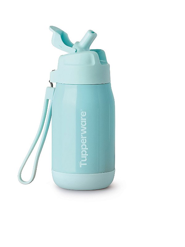 Tupperware® Garrafa Térmica Com Canudo Aquamarine - 330ml