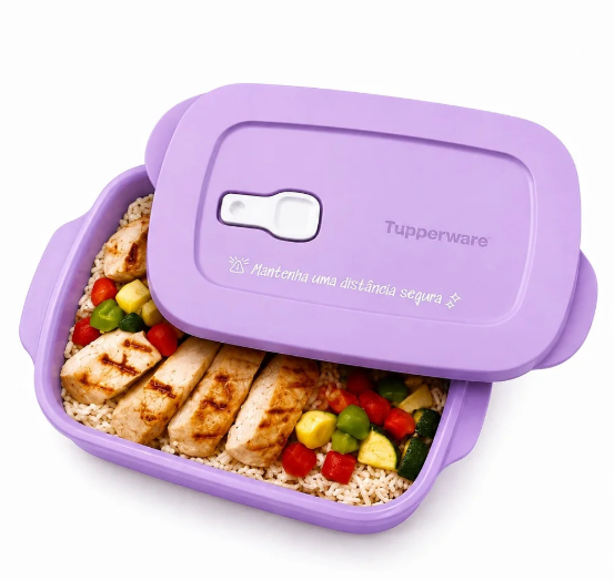 Tupperware® Cristalwave® Retangular Geração II Mantenha Distância - 1l