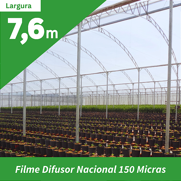 Filme Agrícola Difusor 150 Micras | 7,6 metros de largura