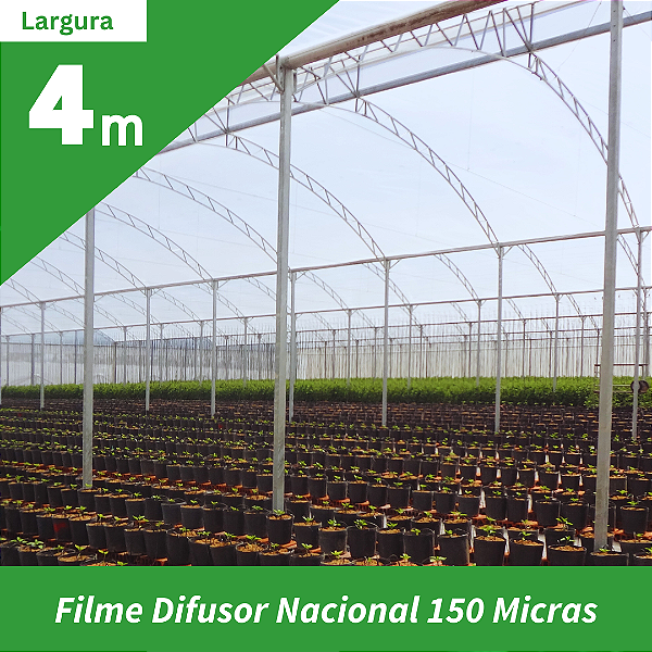 Filme Agrícola Difusor 150 Micras | 4 metros de largura