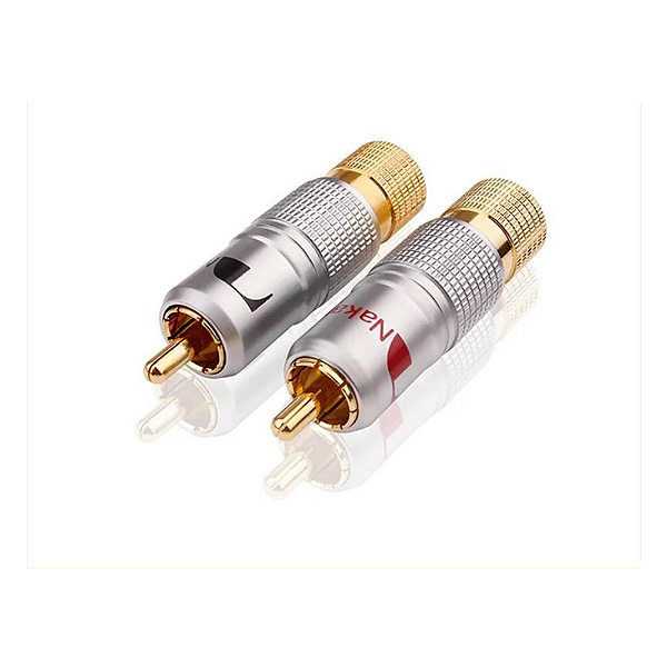 CONECTORES RCA NAKAMICHI BANHADOS A OURO ( PAR)