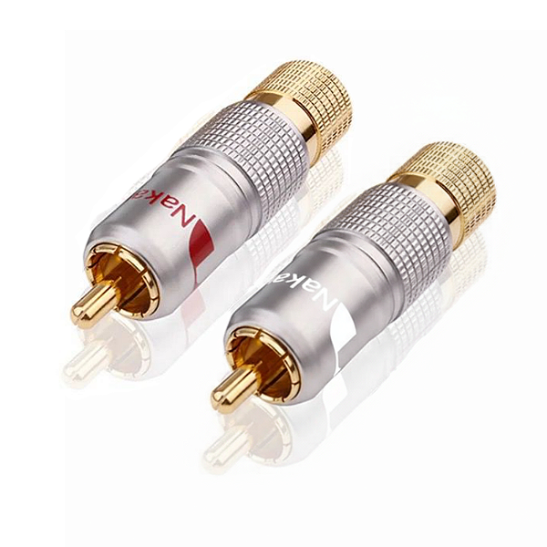 CONECTORES RCA NAKAMICHI BANHADOS A OURO ( PAR)