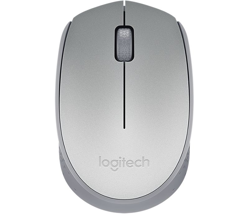 Mouse sem fio Logitech M170 com Design Ambidestro Compacto, Conexão USB e Pilha Inclusa - Prata