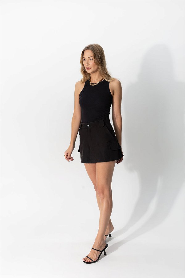 Shorts Saia Cargo Preto