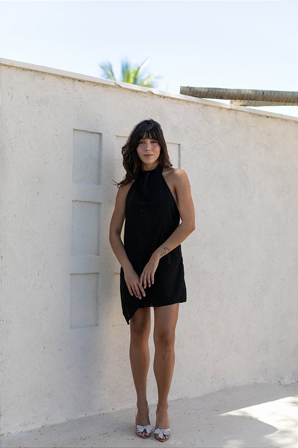 Vestido Lia Preto Lurex