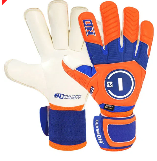 LUVA DE GOLEIRO PROFISSIONAL N1 HORUS ELITE LARANJA + BRINDE