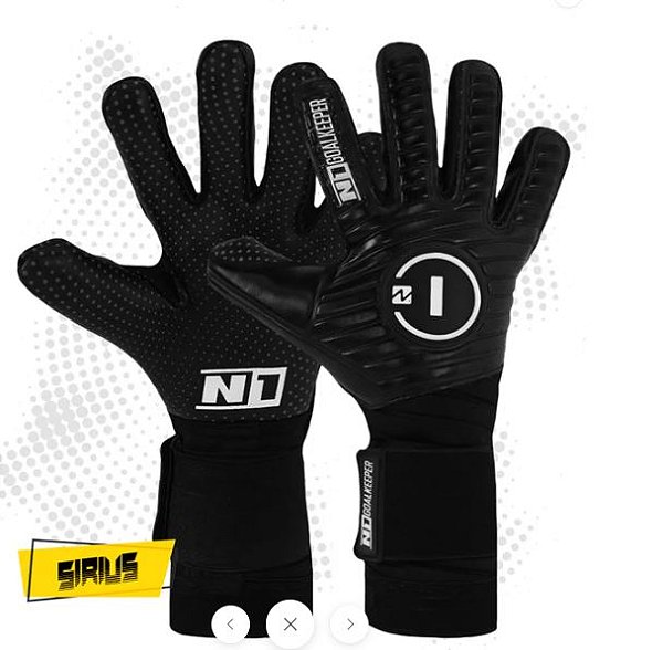 LUVA DE GOLEIRO PROFISSIONAL N1 SIRIUS BLACK + BRINDE