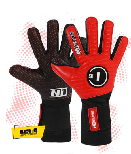 LUVA DE GOLEIRO PROFISSIONAL N1 SIRIUS VERMELHA + BRINDE