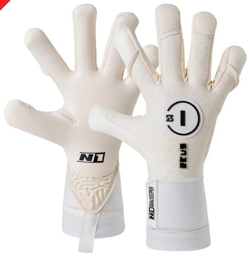 LUVA DE GOLEIRO PROFISSIONAL N1 ZEUS BRANCA + BRINDE