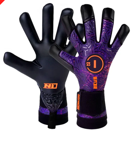 LUVA DE GOLEIRO PROFISSIONAL N1 ZEUS ROXO + BRINDE
