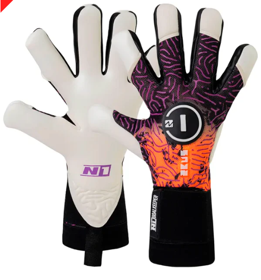 LUVA DE GOLEIRO PROFISSIONAL N1 ZEUS LARANJA + BRINDE